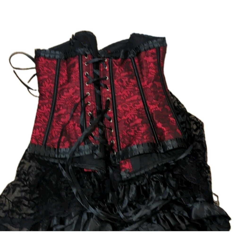 STEAMPUNK/GOTHIC COSTUME with Corset/Black Skirt/Jewelry - Size L - Picture 5 of 5